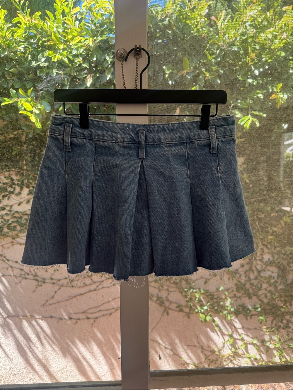 NWOT Zara Ultra Mini Pleated Denim Mini Skirt - Picture 7 of 11